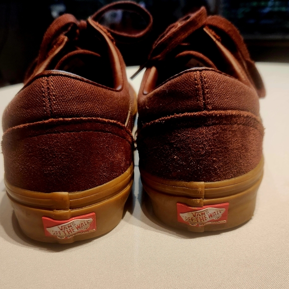 🌟 Maroon Women's VANS Skateboarding Shoes Size 8 Worn Once - Picture 6 of 6